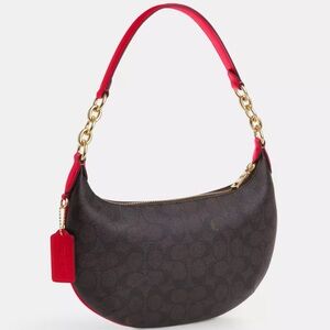 NWT Coach Payton Hobo Brown Signature Shoulder Bag